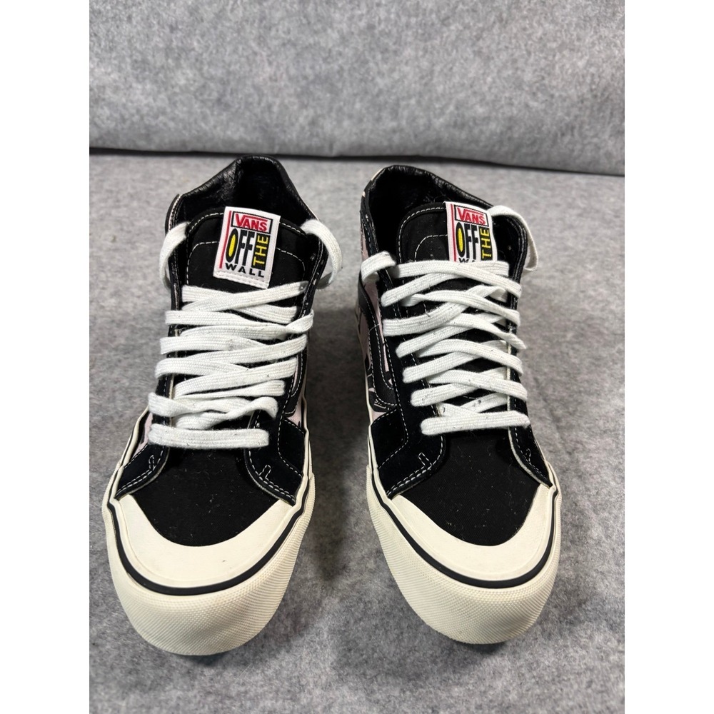 Vans Women's Black and White High-Top Sneakers